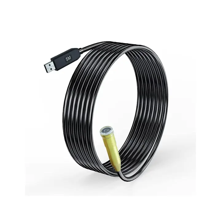 Mediawave Store Cámara Endoscópica USB 5M Flexible 4 Luces LED Impermeable Herramienta DIY Jardín y Hogar Profesional - 1