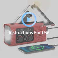 Luz De Emergencia LED USB 4000 mAh Con Radio Solar Recargable Portátil Para Camping Y Uso Exterior Función De Flashlight Incluida - details 0