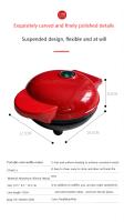 Mini Horno De Waffles En Forma De Corazón Multifuncional Hornear Maquina De Desayuno Tostador Doble Cara Portátil Superficie De Cocción Antideslizante - details 4