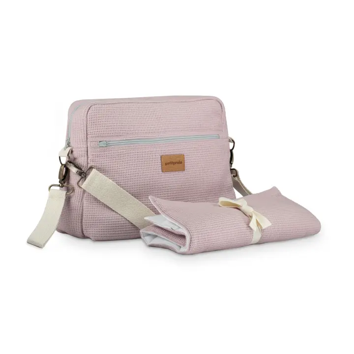 BOLSO WALK WAFFLE ROSA PETIT PRAIA CON CAMBIADOR - 1