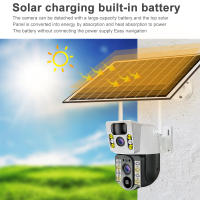 Cámara De Seguridad V380 Doble Lente 4G Con Solar PIR Detección Humana Visión Nocturna Impermeable 8MP 4K Batería CCTV Monitor - details 3