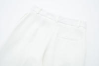 Conjunto De Traje Para Mujer TRAF Con Cuello Colgante Y Chaqueta De Botones Estilo Inglés Pantalones De Cintura Alta Casual - details 43