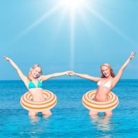 Anillo de natación inflable grueso de rayas retro, anillo de natación para piscina de playa al aire libre de verano, adecuado para adultos - details 2