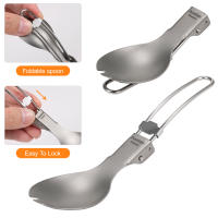 Juego De 3 Piezas De Titanio Ligero Con Olla De 750ml Taza De Agua De 450ml Cuchara Plegable Y Manija Collapsible Para Camping - details 6