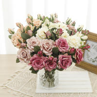 2 Cabezas De Flores De Rosa Artificiales Para Decoración De Hogar Y Jardín Arreglo De Ramas Largas Para Vaso Decorativo Y Boda Plantas Falsas Para DIY - details 4