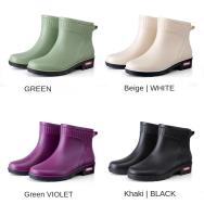Botas De Lluvia Para Mujer Cortas Moda Impermeables Zapatos Casuales De Goma Antideslizantes Suela Gruesa Versátiles Para Todas Las Estaciones - details 7