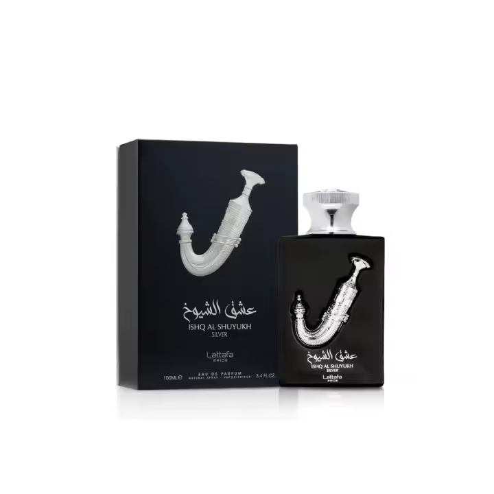 Perfume arabe de hombre ISHQ AL SHUYUKH silver Lattafa Pride 100ml,Fragancia masculina duradera, oriental, lujosa, amaderada ,Colonia de hombre exclusiva NOVEDAD - 1