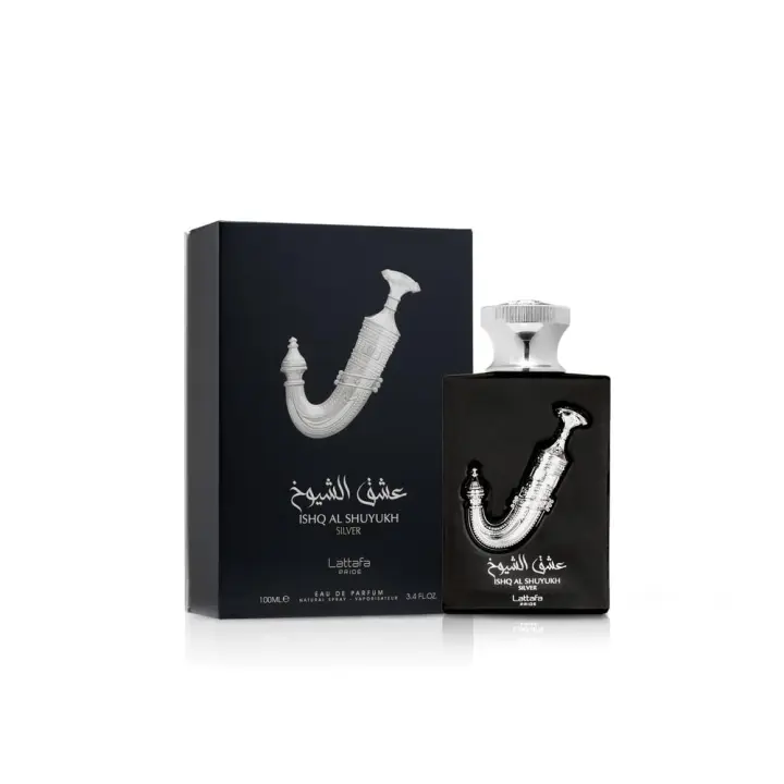 Perfume arabe de hombre ISHQ AL SHUYUKH silver Lattafa Pride 100ml,Fragancia masculina duradera, oriental, lujosa, amaderada ,Colonia de hombre exclusiva NOVEDAD - 1