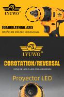 LYUWO Llave De Impacto Eléctrica 380NM Sin Escobillas Herramienta De Reparación Automotriz Compatible Con Batería Makita - details 8