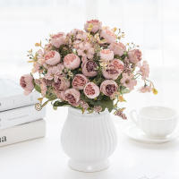 Bouquet De Flores Artificiales Peonía Y Budas De Té En Seda Para Boda Decoración Del Hogar Accesorio Para Interior Y Exterior - details 3
