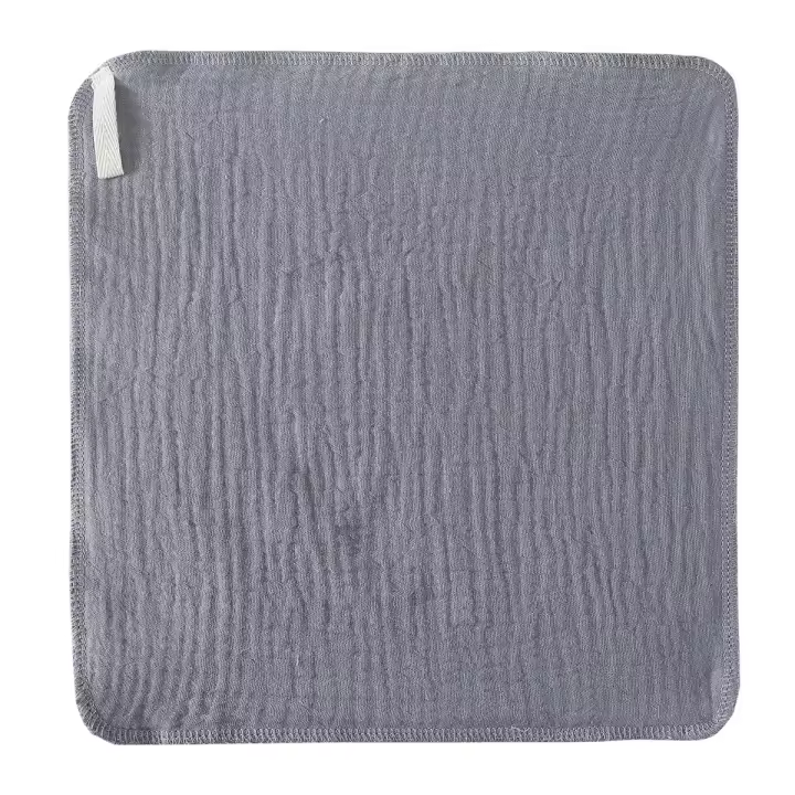 Toalla cuadrada pequeña de muselina de algodón para bebé, toalla cómoda para eructar, toalla gruesa multiusos de color sólido de comercio exterior - 1
