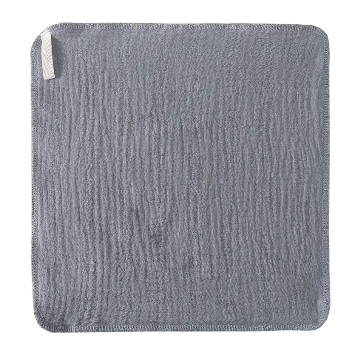 Toalla cuadrada pequeña de muselina de algodón para bebé, toalla cómoda para eructar, toalla gruesa multiusos de color sólido de comercio exterior - 1