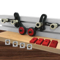 Guías De Acción Unidireccional Para Tallado En Madera Herramienta Auxiliar De Seguridad Anti Rebound Precisión Cortada Limpia Placa De Localización De Plata Aluminio - details 0