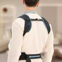 Ergomía Portor, mejor portabebés para recibir nasido, soporte ajustable para Cabeza y Cuello, para niños Pequeños de 1 a 36 més, Azul Profundo (GRIS) - details 0