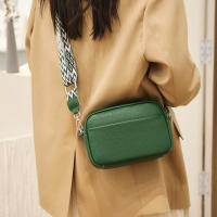 Bolso cruzado de piel auténtica para mujer, bandolera de diseñador de lujo, Color sólido, 100%, 2023 - details 18