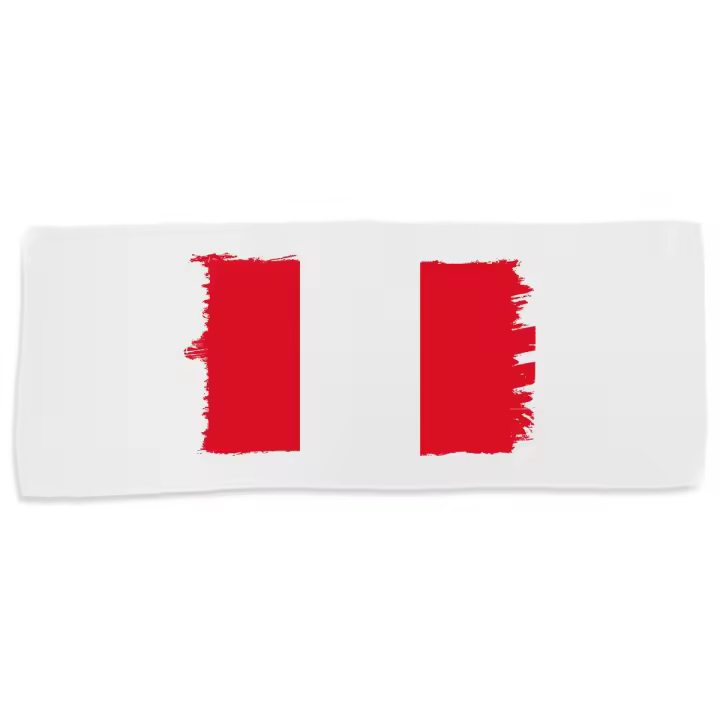MERCHANDMANIA TOALLA MEDIANA GIMNASIO ABSORBENTE bandera perú pais gobierno peruano america suave con bolsita - 1