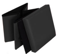 GREATOOL Puff Pvc Taburete para almacenaje Plegable Carga máxima de 150 kg, 38x38x38cm, Otomano de Puff, Asiento, Reposapiés - details 7