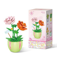Eterno Bouquet De Rosas En Bloques De Construcción Pequeños Decoración De Escritorio Para Niñas 9 Estilos Bloques De Construcción Compatible Con Lego - details 5