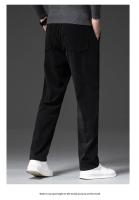 Pantalones Casuales De Corduroy Para Hombre Cintura Elástica Estilo Clásico Moda Comoda Talla Recta Negro Gris Caqui Primavera Otoño - details 19