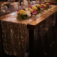 Mantelos De Lentejuelas Brillantes Para Decoración De Bodas Cumpleaños Baños De Lujo Fiesta Navidad Personalizados De Poliéster 100% - details 1