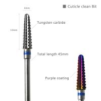 HYTOOS Bit De Taladro Para Uñas De Carburo Tungsteno Cono Para Limpieza De Cutícula Accesorio De Manicura Herramienta De Pulido Rotatorio - details 0