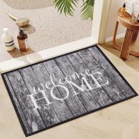 VIKAMA Alfombra De Piso 3D Con Patrón De Madera Y Flores Para Entrada Decorativa De 40x60CM Material Poliéster 100% Uso Doméstico Y Hotelero - details 5