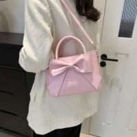 Bolso De Hombro Para Mujer De Cuero PU Sólido Bolso De Mochila Casual Para Comunicación Diaria Bolso De Correa Con Lazo Trendy - details 1