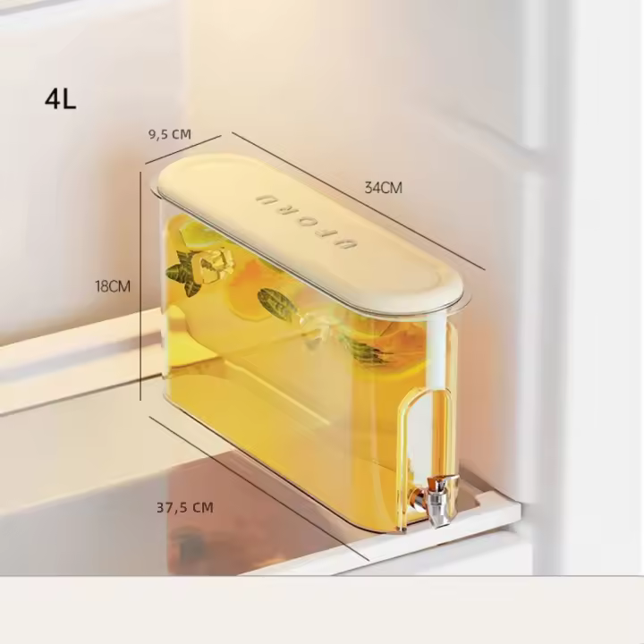 4L Gran capacidad hervidor de Agua fría refrigerador with Grifo Fruta té frío cerveza hervidor de Agua de plástico transparente hervidor de Agua - 1