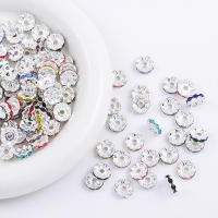 50pcs 12mm Espaciadores De Rhinestone De Aleación Con Diseño Wavy Colorido Para Fabricación De Joyas Braceletes Collares Suministros De Manualidades Decorativos - details 2
