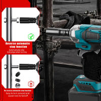1200n.m llave de impacto eléctrica sin escobillas con 1 batería con luz de trabajo LED para quitar e instalar neumáticos. Ideal para estantes en el sitio de construcción, reparación de automóviles, carpintería, etc. - details 1