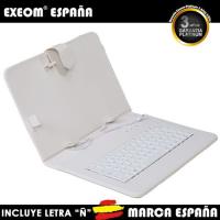 Exeom Funda con Teclado en Español para Tablet 9.7" Blanca Acolchada y Reforzada con Cierre Magnético - details 1