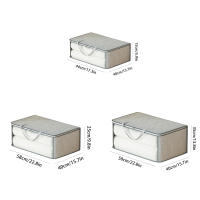Bolsa De Almacenamiento Plegable Grande Y Multifuncional De No Tejido Para Ropa Cojines Juguetes Y Algodón De Peluche Organizador Portátil Para Armario - details 0
