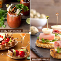 12Pcs Palillos De Cocktail De Acero Inoxidable Herramientas De Barra Para Decoración Y Mezcla De Bebidas Reutilizables - details 4