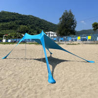 Carpa De Playa Al Aire Libre Refugio Del Sol Para Camping Sombrilla Unipersonal Impermeable Y Antiviento UPF50+ Portátil Para Familia - details 2