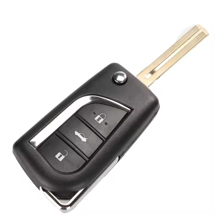 Carcasa De Llave Remota Plegable Con 2/3 Botones Para Toyota Levin Camry Reiz Highlander Corolla RAV4 Jinyuqin ABS + Metal - 1