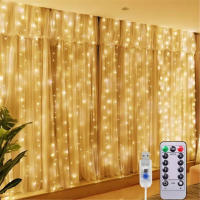 Curtainas LED USB De 6M Guirnalda De Luces Para Jardín Decoración De Boda Navidad Y Año Nuevo Exterior - details 2
