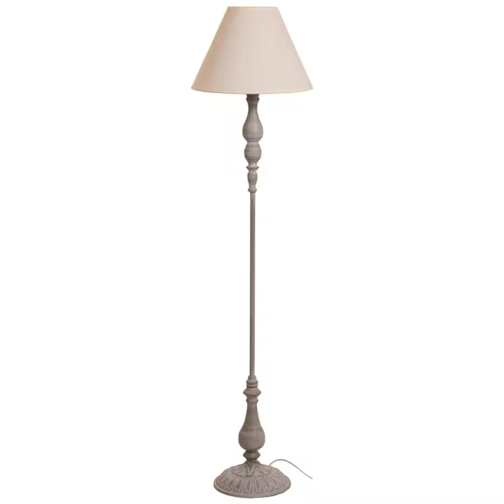 WANDERLUST DECO Lámpara de Pie de Metal Gris 38x38x155h Cm - Diseño Elegante y Sofisticado - Espacios Pequeños - 1