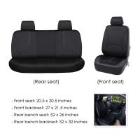 Fundas Universales para Asientos de Coche - Juego Complete de Protectores de Cuero PU - Accesorios Interiores para Automóviles - 9 Piezas - Nuevo - details 1
