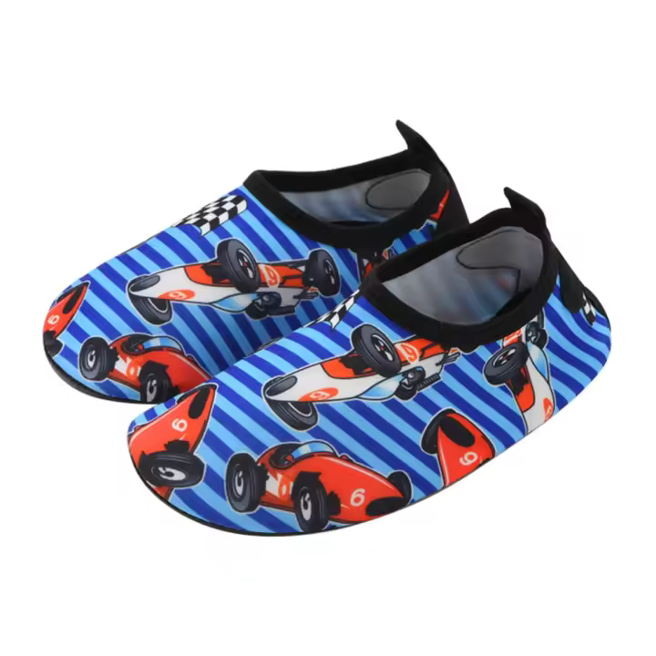 Zapatos De Playa Para Niños Con Estampado De Peces Lindos Antideslizantes Y Transpirables Pantuflas De Verano Para Niños Tallas 3-9 Adecuados Para Natación Y Uso Doméstico - 1