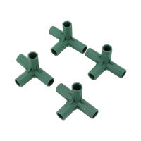 Conectores De Marco De Invernadero Plástico Verde 4Pcs 16mm Para Juntas De Paredes De Jardín Exterior Arco Iris DIY 3 Vías Adaptador De Estructura De Jardín - details 22