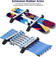 Portaesquís y Snowboard para coche. Color Gris. Portaesquís universal para 6 pares de Esquís o 4 tablas de Snowboard. Resistente a -60 grados. Instalación fácil y rápida en 15 minutos. Material de Aluminio. Portasnowboard. Distribuido por DistriLocu - details 0