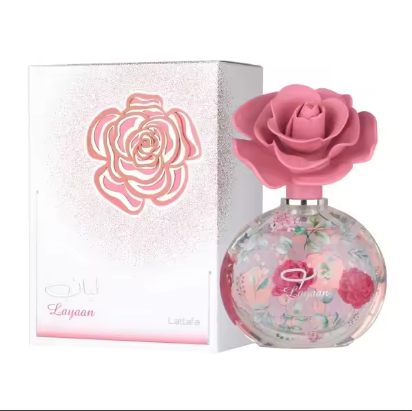 Perfume árabe de mujer Layaan Lattafa 75ml, Fragancia femenina floral blanco ,frutal ,lujosa, Perfume de mujer Nuevo Lattafa NOVEDAD - 1