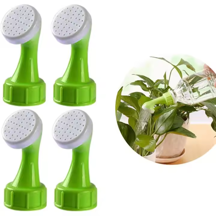 4 tapas de botellas de riego, jarrón de riego, tetera, cabezal de ducha, herramientas de jardinería, herramientas de riego - 1