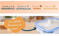LG Luxury & Grace Pack 6 Tupper de Cristal. Tamaños Combinados (1 + 0,6 + 0,36 L). Con válvula de Vapor. Tuppers Aptos para Microondas, Horno y Lavavajillas - details 1