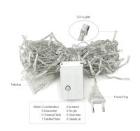Guirnalda LED De Navidad Cadenas De Luces De Hielo Para Decoración De Hogar Estantes Bodas Centros Comerciales Y Escaleras 110V 220V Multicolor - details 0