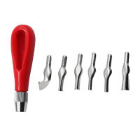 7pcs Herramienta De Grabado En Madera Chispa Redonda Profunda Acero 45 Herramienta De Grabado Para Carpintería Y Trabajos Manuales - details 11