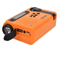 Radio Portátil HanRongDa Con Luz LED Y Generador De Manivela Solar Energía Solar Batería De 2000mAh Alarma SOS Para Emergencias Exteriores - details 6