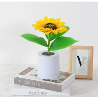 Lámpara De Noche LED Recargable Con Flores De Girasol Iluminación Interior Para Dormitorio Luz De Mesa Decorativa Para La Cama - details 11