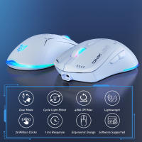Ratón De Juego ONIKUMA CW917 Blanco Con Efecto De Luz RGB Sin Cable Compatible Con PC Y Portátil Mezcla De Material Lineal Óptico - details 3