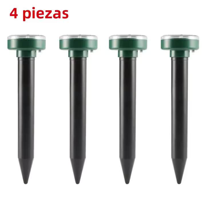 Repelente De Rata Solar Y Ultrasonido 1/2/4PCS Repelente De Serpientes Y Insectos Alta Potencia Vibración IP64 Carga Con El Sol Para Jardín - 1